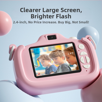 Детска цифрова камера Y24 с 2,4-инчов LCD, TF карта за съхранение, двойна камера, батерия 1000 mAh