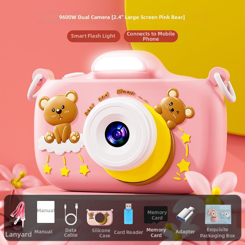 Детска цифрова камера Y24 с 2,4-инчов LCD, TF карта за съхранение, двойна камера, батерия 1000 mAh