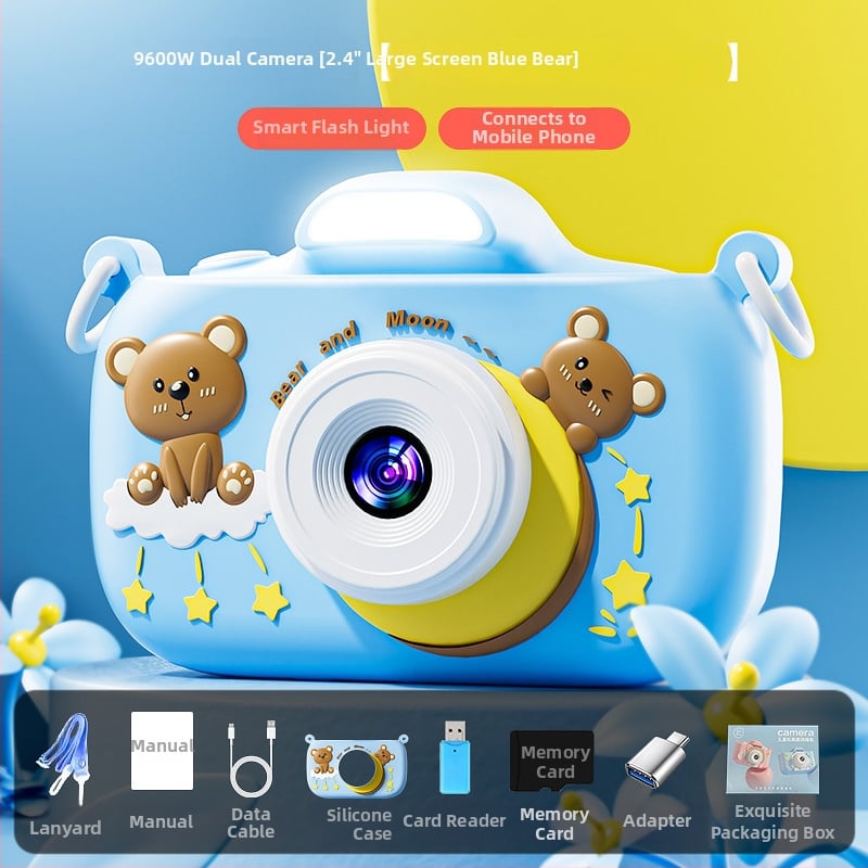 Детска цифрова камера Y24 с 2,4-инчов LCD, TF карта за съхранение, двойна камера, батерия 1000 mAh