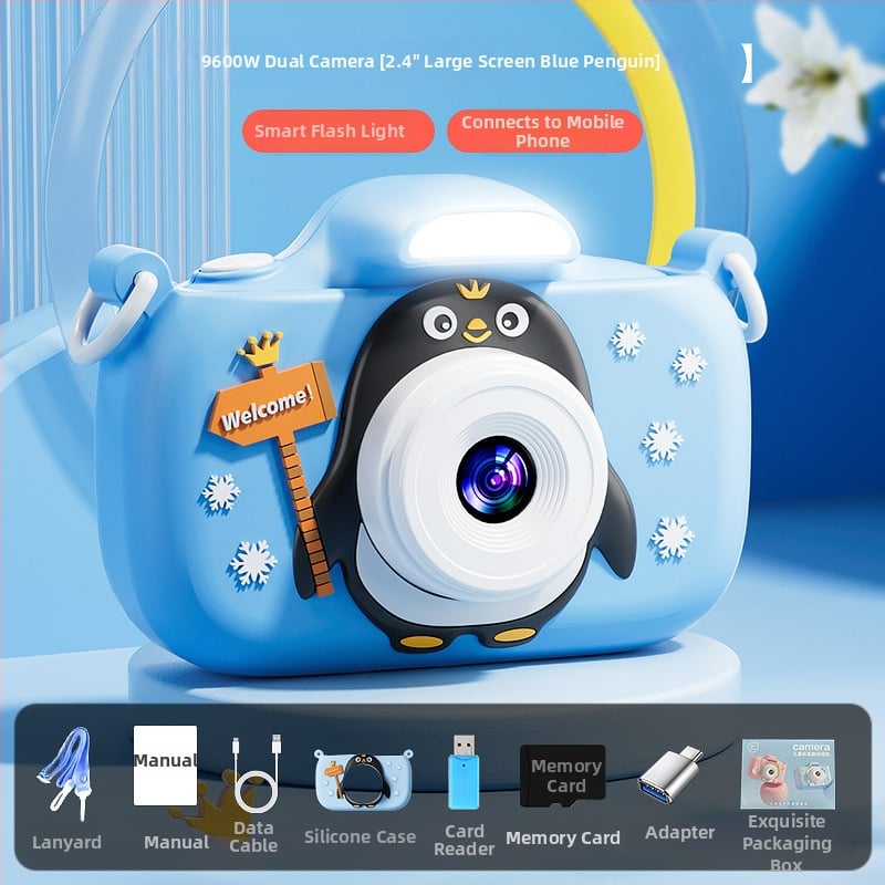 Детска цифрова камера Y24 с 2,4-инчов LCD, TF карта за съхранение, двойна камера, батерия 1000 mAh
