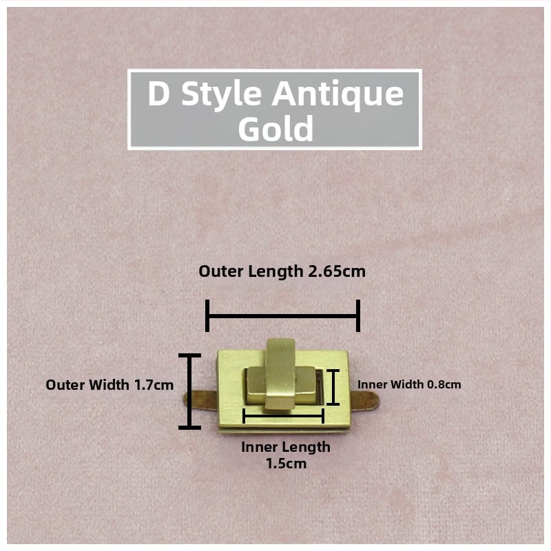 Комплект катарами за чанти — въртящо се заключване, квадратно заключване, метална изработка, Zhuoyue
