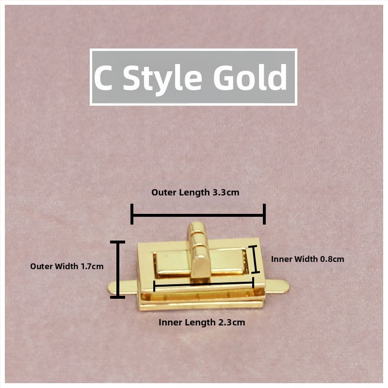 Комплект катарами за чанти — въртящо се заключване, квадратно заключване, метална изработка, Zhuoyue