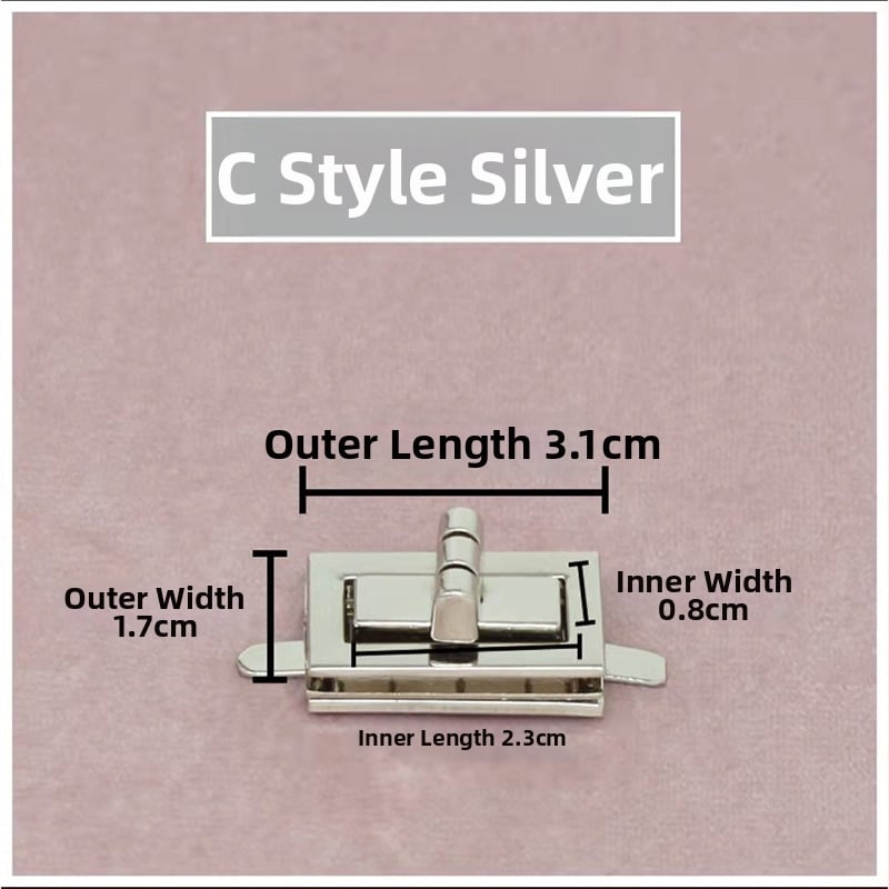 Комплект катарами за чанти — въртящо се заключване, квадратно заключване, метална изработка, Zhuoyue