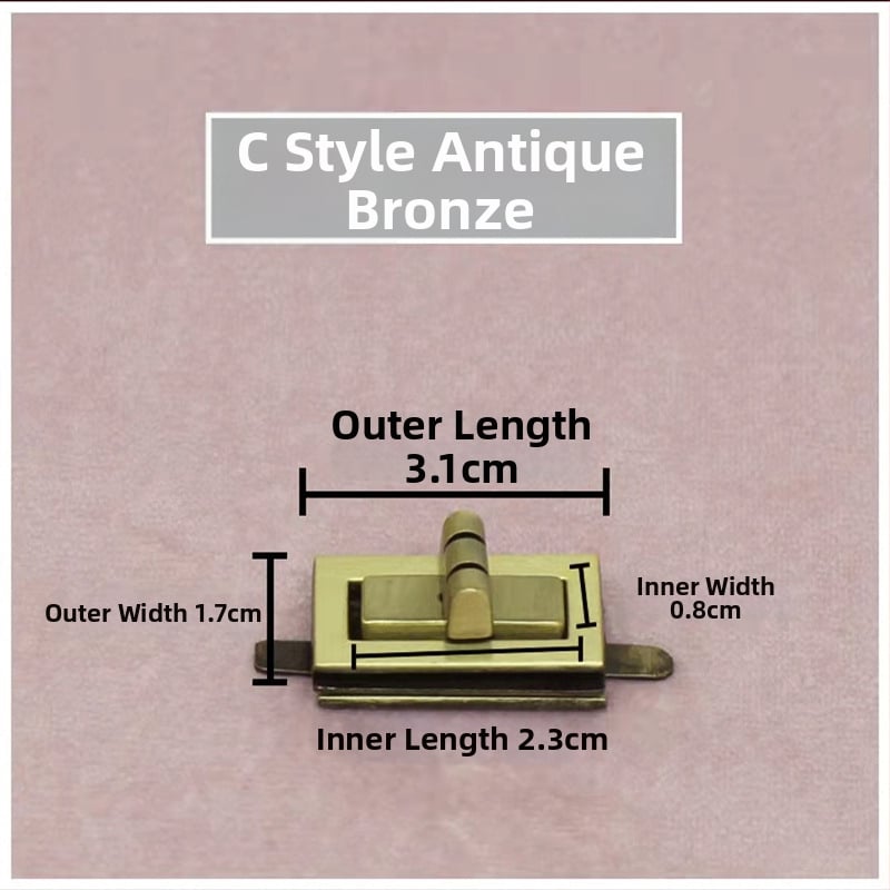 Комплект катарами за чанти — въртящо се заключване, квадратно заключване, метална изработка, Zhuoyue