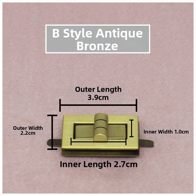Комплект катарами за чанти — въртящо се заключване, квадратно заключване, метална изработка, Zhuoyue