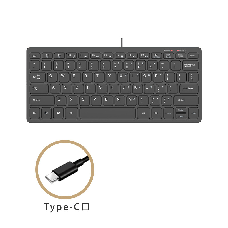 Membránová klávesnica, do 87 kláves, káblové pripojenie, kábel 1,5 m, hmotnosť 230 g