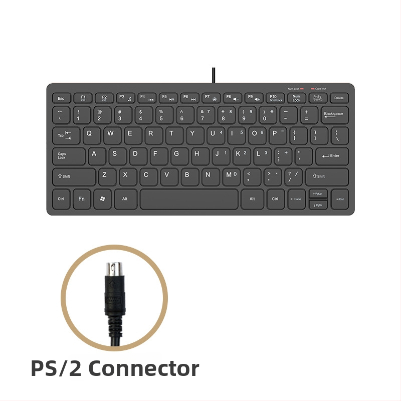 Membránová klávesnica, do 87 kláves, káblové pripojenie, kábel 1,5 m, hmotnosť 230 g