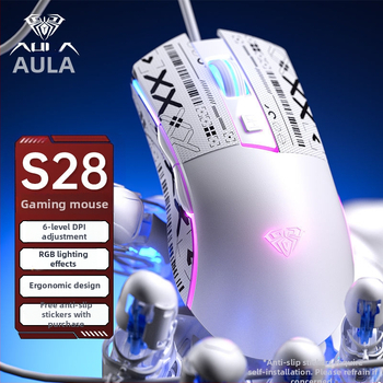 Wolf Spider S28 optički gaming miš, 7200 DPI, 6 tipki, USB kabelski, dodirni kotačić za pomicanje