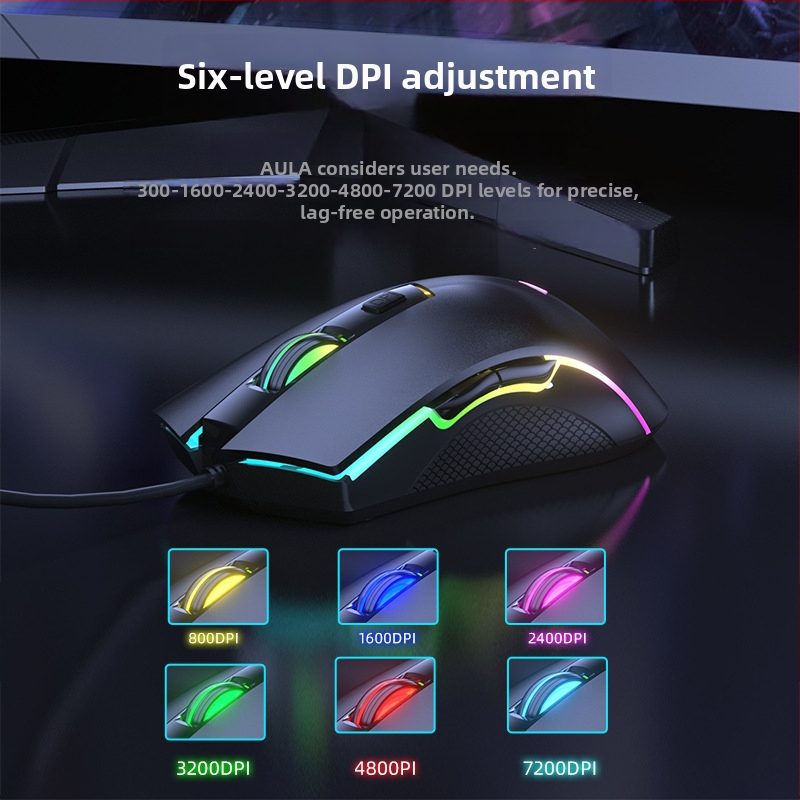 Wolf Spider S28 optiskā spēļu pele, 7200 DPI, 6 pogas, USB kabelis, ritināšanas rullītis ar taustes vadību