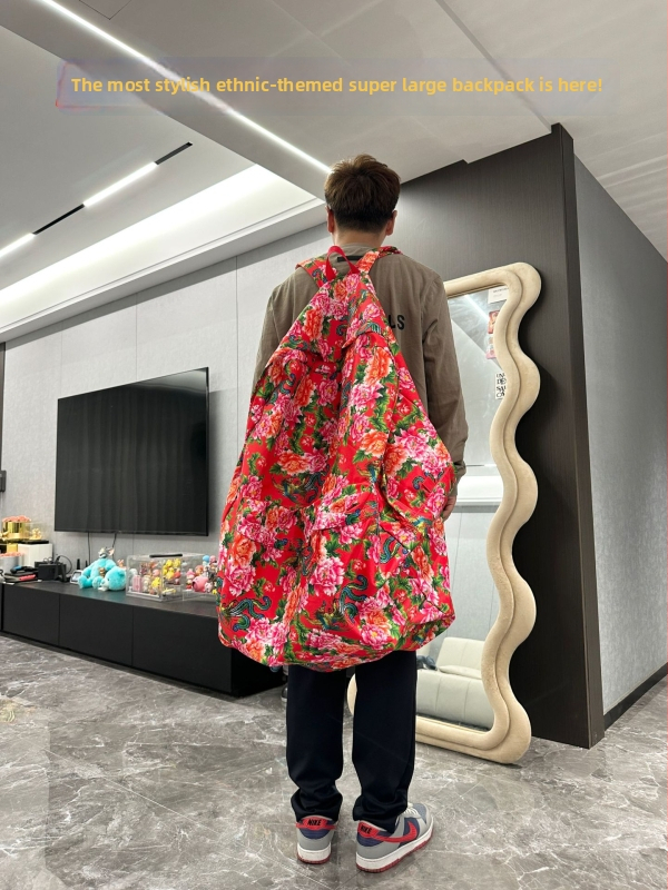 Unisex obrovský nylonový cestovný batoh – voľnočasové cestovanie, skladací dizajn, leto 2024