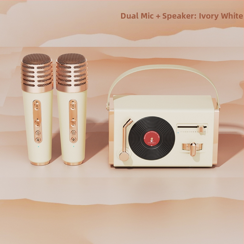 Retro Bluetooth prenosný reproduktor na vonkajšie aj vnútorné použitie, Bluetooth 5.2, 5W výstup, frekvenčný rozsah 100 Hz–20 kHz, SNR ≥70 dB, vstavaná batéria