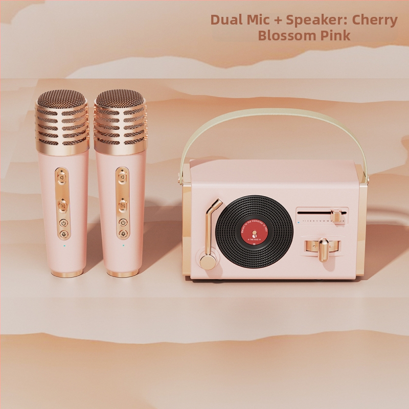 Retro Bluetooth prenosný reproduktor na vonkajšie aj vnútorné použitie, Bluetooth 5.2, 5W výstup, frekvenčný rozsah 100 Hz–20 kHz, SNR ≥70 dB, vstavaná batéria