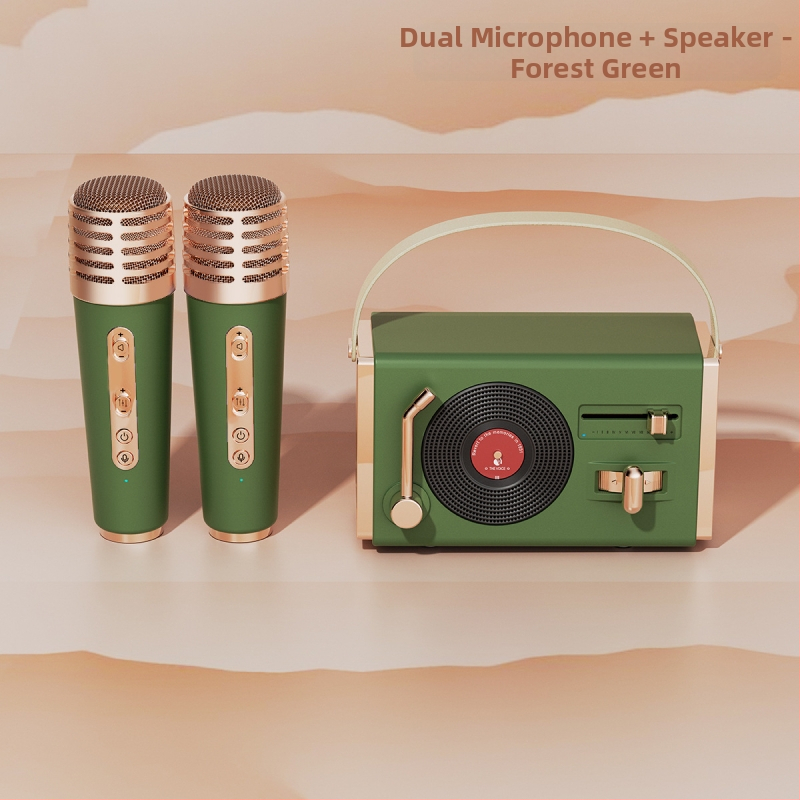 Retro Bluetooth prenosný reproduktor na vonkajšie aj vnútorné použitie, Bluetooth 5.2, 5W výstup, frekvenčný rozsah 100 Hz–20 kHz, SNR ≥70 dB, vstavaná batéria