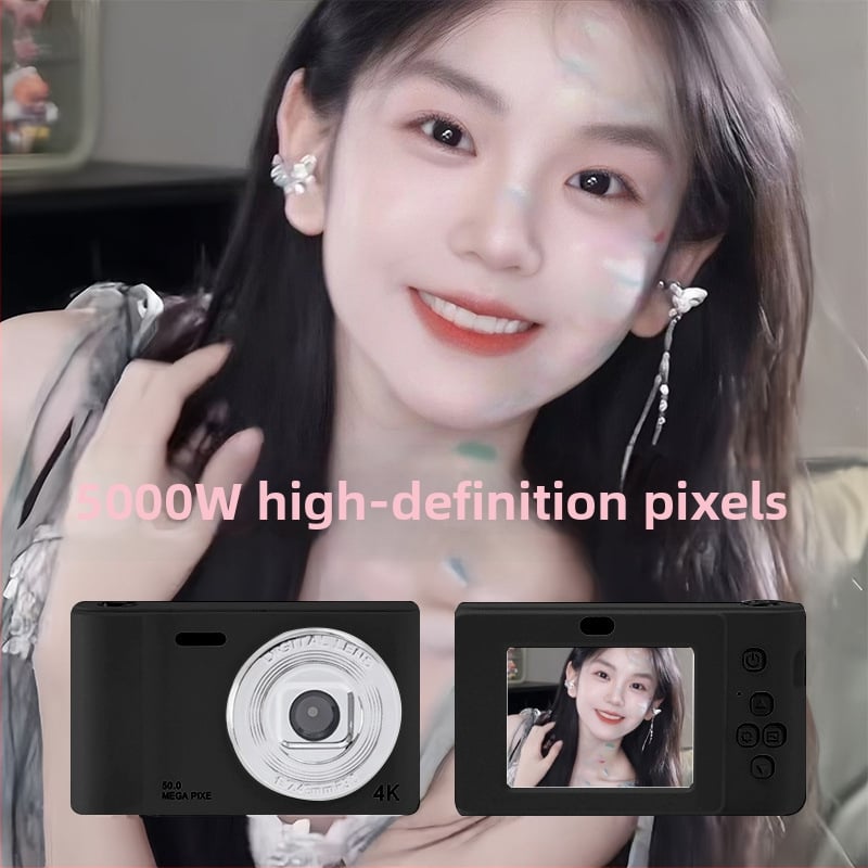 Studentu digitālais fotoaparāts ar CCD sensoru, 50 MP, retro dizains, iesācēju līmeņa D01