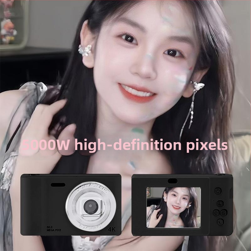 Studentu digitālais fotoaparāts ar CCD sensoru, 50 MP, retro dizains, iesācēju līmeņa D01