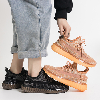 Kokosų bateliai Fly-Knit, kvėpuojantys, lengvi sportbačiai - apvali nosis, vidutinio aukščio kulnas 3-5 cm