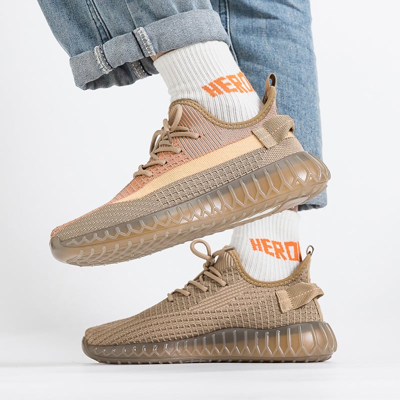 Kokosų bateliai Fly-Knit, kvėpuojantys, lengvi sportbačiai - apvali nosis, vidutinio aukščio kulnas 3-5 cm