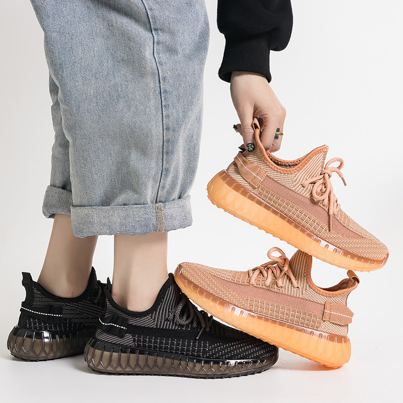 Kokosų bateliai Fly-Knit, kvėpuojantys, lengvi sportbačiai - apvali nosis, vidutinio aukščio kulnas 3-5 cm