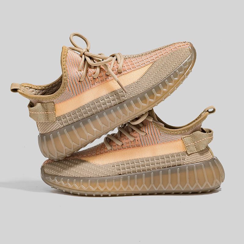 Kokosų bateliai Fly-Knit, kvėpuojantys, lengvi sportbačiai - apvali nosis, vidutinio aukščio kulnas 3-5 cm