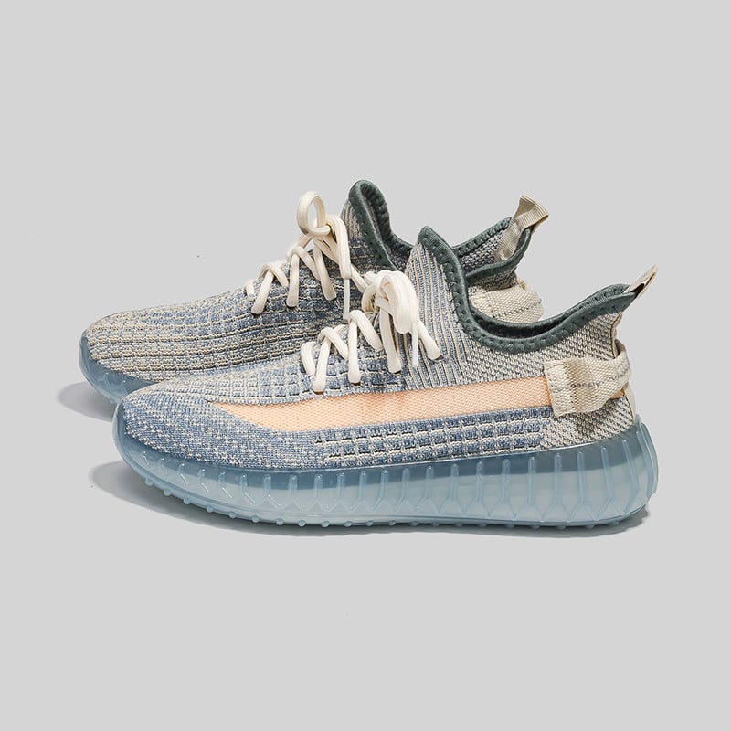 Kokosų bateliai Fly-Knit, kvėpuojantys, lengvi sportbačiai - apvali nosis, vidutinio aukščio kulnas 3-5 cm