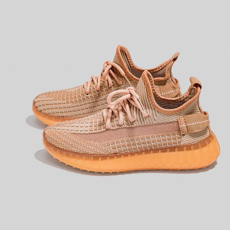 Kokosų bateliai Fly-Knit, kvėpuojantys, lengvi sportbačiai - apvali nosis, vidutinio aukščio kulnas 3-5 cm