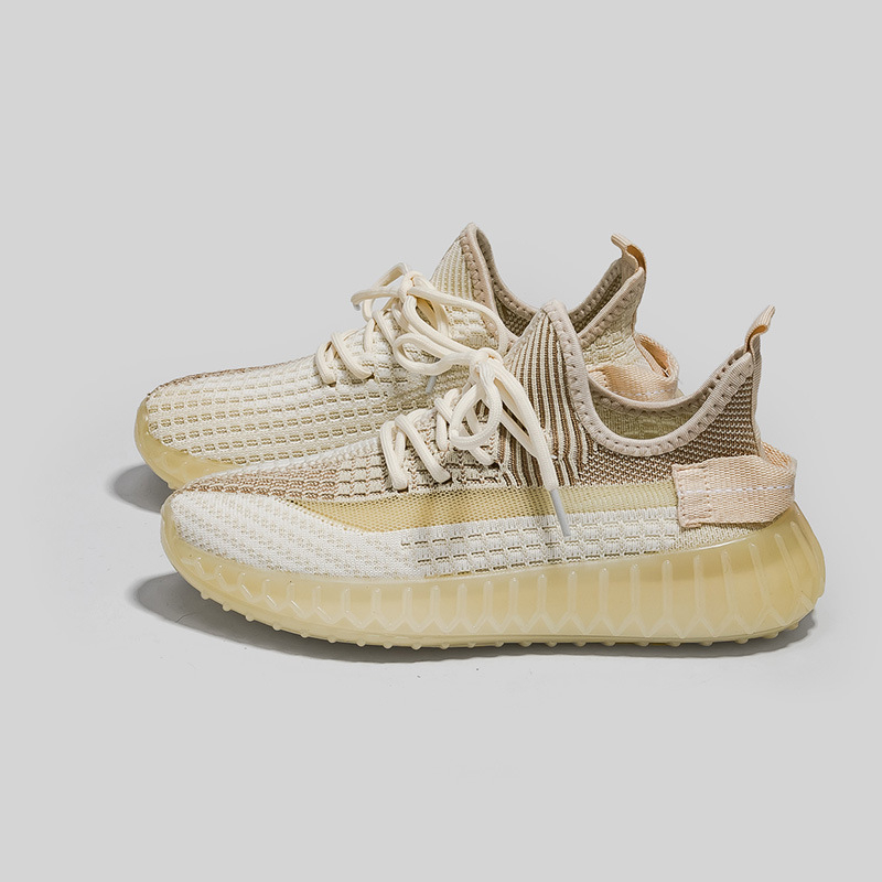 Kokosų bateliai Fly-Knit, kvėpuojantys, lengvi sportbačiai - apvali nosis, vidutinio aukščio kulnas 3-5 cm