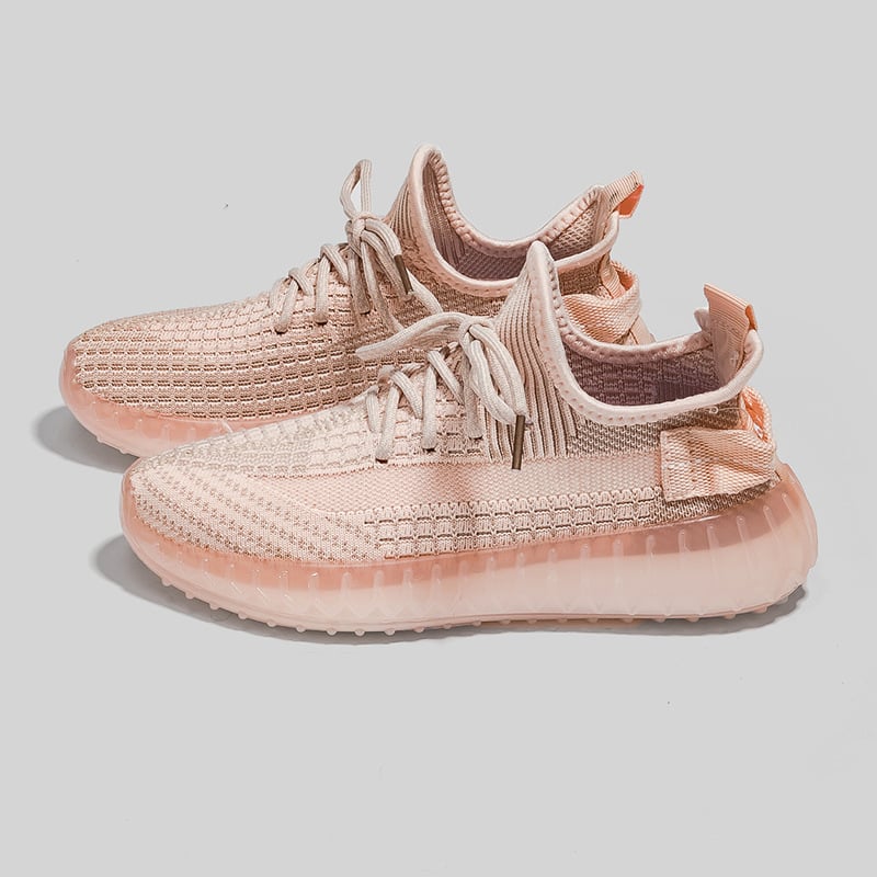 Kokosų bateliai Fly-Knit, kvėpuojantys, lengvi sportbačiai - apvali nosis, vidutinio aukščio kulnas 3-5 cm