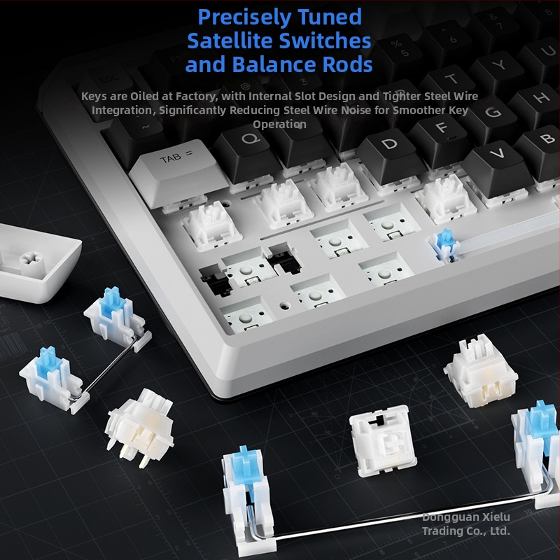 Langtu T98 prilagođena žičana mehanička tipkovnica, Gaskte struktura, hot-swappable prekidači, za e-sport, numerička tipkovnica, USB-C