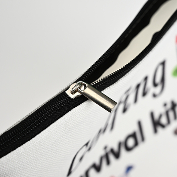 Aochen канвас чанта за моливи и козметика със cartoon DIY дизайн, цип, печат на лого с термопрена, персонализируема