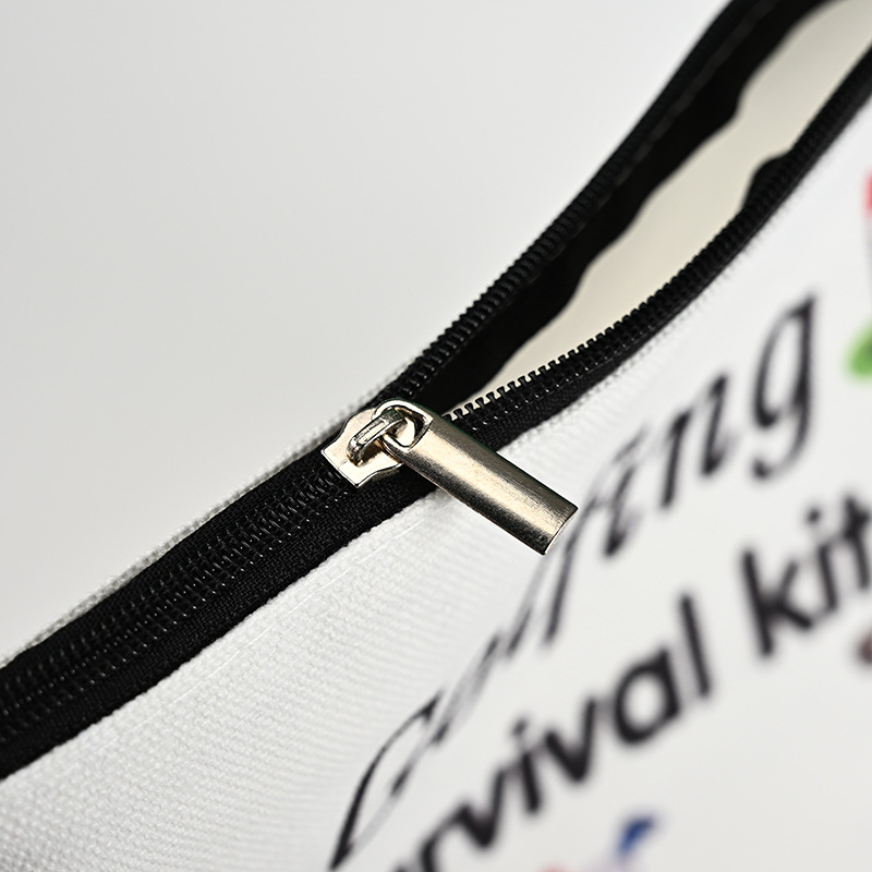 Aochen канвас чанта за моливи и козметика със cartoon DIY дизайн, цип, печат на лого с термопрена, персонализируема