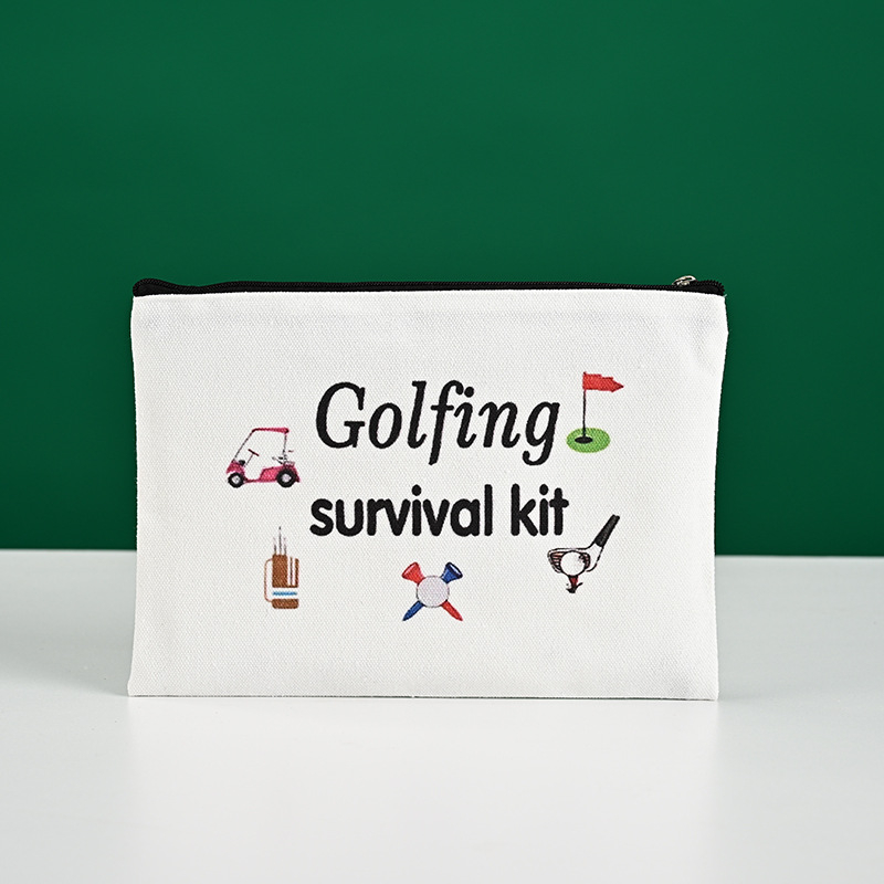 Aochen канвас чанта за моливи и козметика със cartoon DIY дизайн, цип, печат на лого с термопрена, персонализируема