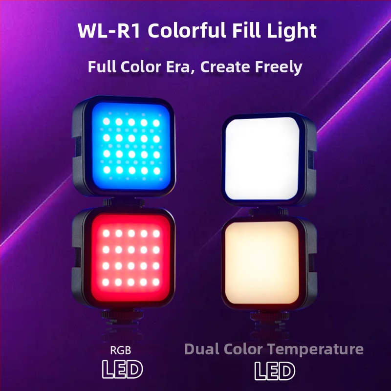 WL62 LED rasvjeta za dopunu za mobitel i kameru na stativu, 5W, 3.7V, stolna uporaba