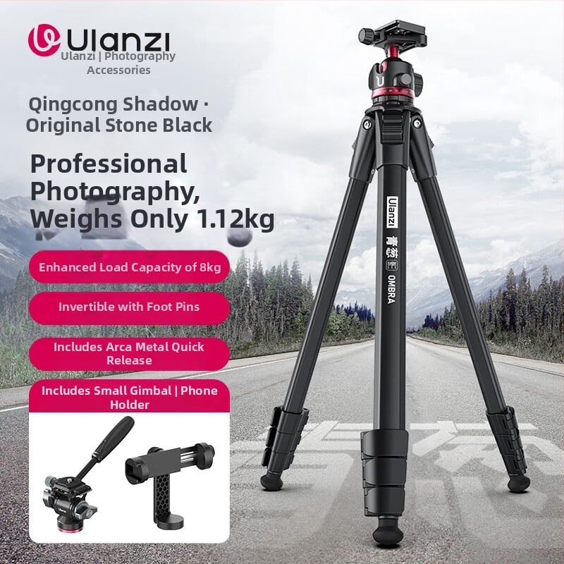 Statīvs ar lodīšu galvu, universālais modelis kamerai, DSLR un viedtālrunim