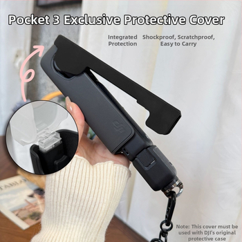 Θήκη προστασίας DJI Pocket 3 με εξωτερικό βελούρι, κάλυμμα φακού, δυνατότητα προσαρμογής λογότυπου, εθνική εγγύηση