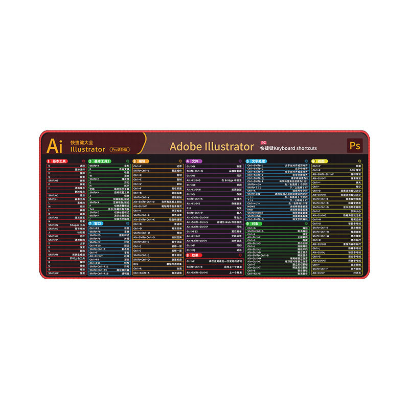Izvrsno velika protivklizna podloga za miš za kratice WPS/CAD/PS/AI/PE, stolno računalo, dimenzije 30x80/40x90/50x100 cm