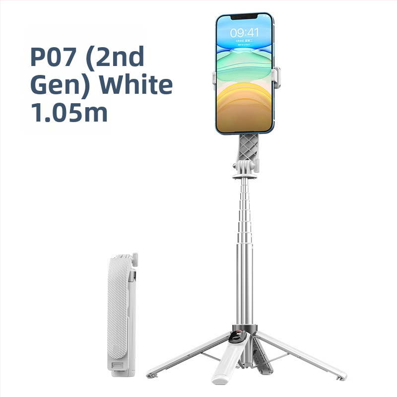 Četrkājains telefona statīvs tiešraidei ar Bluetooth tālvadību un iebūvētu apgaismojumu