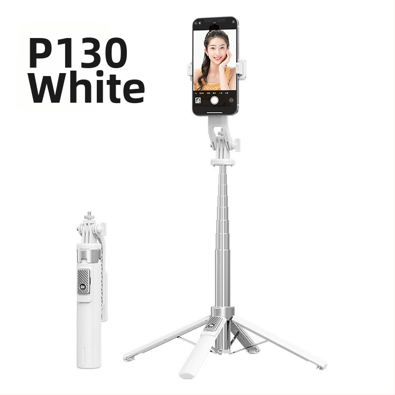 Bluetooth Selfie nūjiņa ar apgaismojumu, alumīnija sakausējuma caurule, noņemams gimbāls, četrrānu statīvs kamerai un viedtelefonam