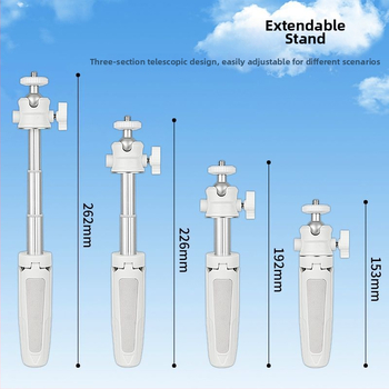 Mini galda statīvs atlocāms, no alumīnija sakausējuma, piemērots viedtālrunim un bezspoguļkamerai
