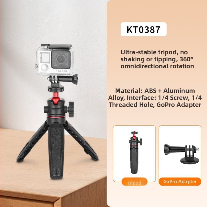 Mini galda statīvs atlocāms, no alumīnija sakausējuma, piemērots viedtālrunim un bezspoguļkamerai