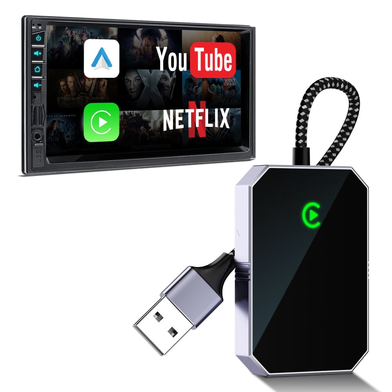 BY969 2-in-1 laidinis automobilio dėklas CarPlay/Android Auto, 1090P, dviejų branduolių procesorius, 8GB RAM, 32GB ROM