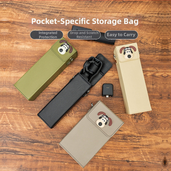 Θήκη Osmo Pocket 3 για κάμερα – εξωτερικό συνθετικό δέρμα, επένδυση από καμβά, ζώνη crossbody, unisex