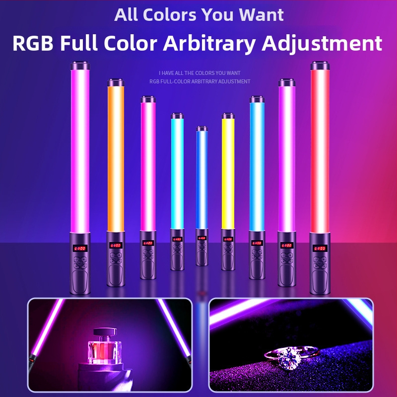 Pārvietojams fotogrāfiju apgaismojums HM-BD ar RGB LED, 10W, regulējams spilgtums, RGB krāsu regulēšana, neatkarīgs barošanas avots Type-C, darbības diapazons 1–2 m