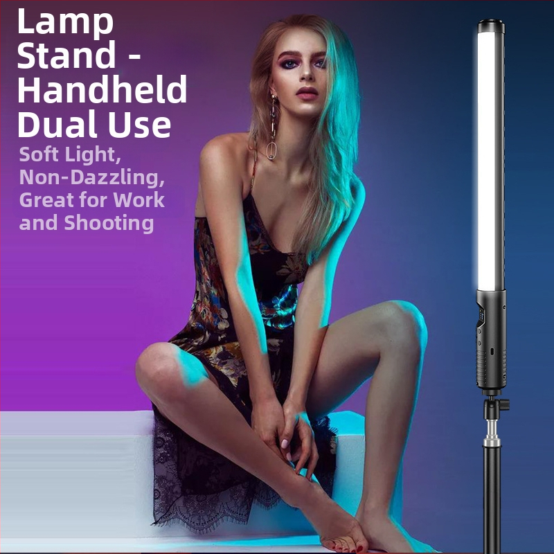 Pārvietojams fotogrāfiju apgaismojums HM-BD ar RGB LED, 10W, regulējams spilgtums, RGB krāsu regulēšana, neatkarīgs barošanas avots Type-C, darbības diapazons 1–2 m