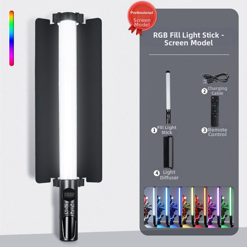 Φορητός φωτισμός φωτογράφισης HM-BD με RGB LED, 10W, ρυθμιζόμενος, RGB φωτισμός, ανεξάρτητη τροφοδοσία Type-C, εμβέλεια 1–2 m