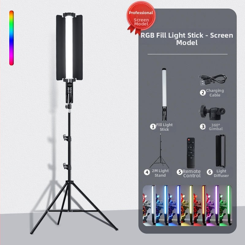 Φορητός φωτισμός φωτογράφισης HM-BD με RGB LED, 10W, ρυθμιζόμενος, RGB φωτισμός, ανεξάρτητη τροφοδοσία Type-C, εμβέλεια 1–2 m