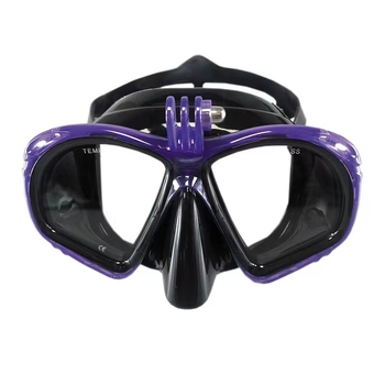 Μάσκα κατάδυσης από σιλικόνη με υποδοχή κάμερας για GoPro και Yi action κάμερες