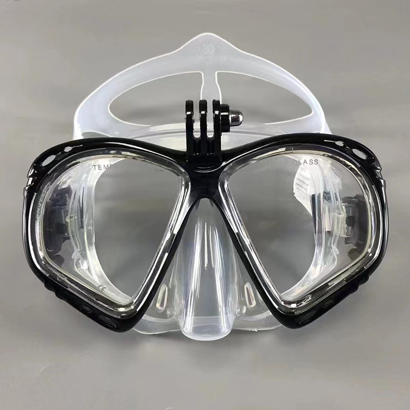 Μάσκα κατάδυσης από σιλικόνη με υποδοχή κάμερας για GoPro και Yi action κάμερες