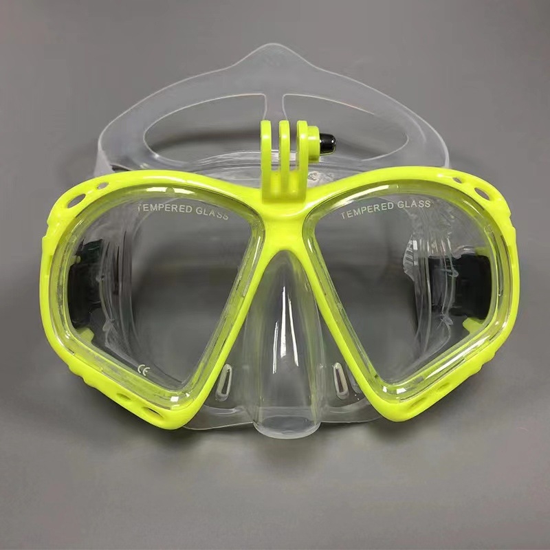 Μάσκα κατάδυσης από σιλικόνη με υποδοχή κάμερας για GoPro και Yi action κάμερες