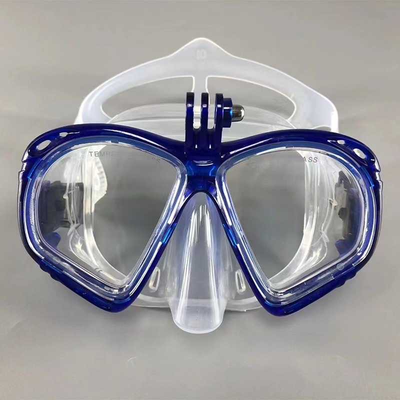 Μάσκα κατάδυσης από σιλικόνη με υποδοχή κάμερας για GoPro και Yi action κάμερες