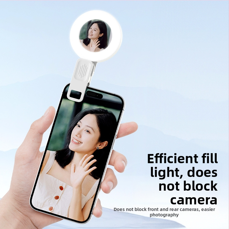 ZPJ LED Lampa pentru selfie pentru telefoane și tablete, Reîncărcabilă, Portabilă, Model ZPJ, Trei temperaturi de culoare, Putere ≤10W, 5V